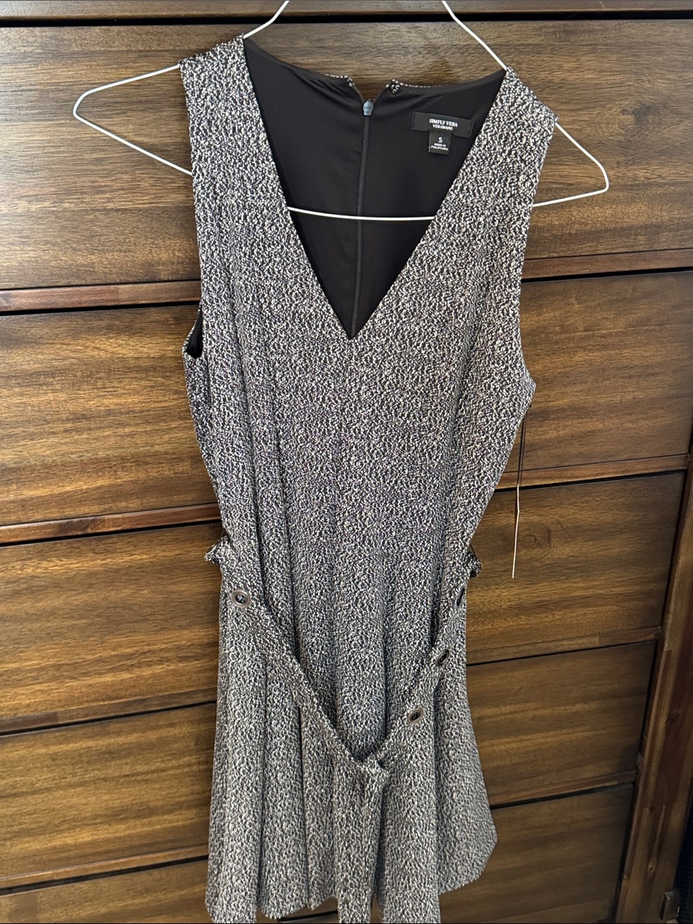 Simply Vera Vera Wang Black and White Tweed Mini Dress
